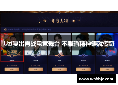 Uzi复出再战电竞舞台 不服输精神铸就传奇